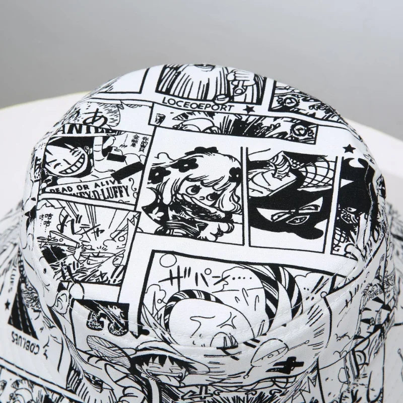 Cappello da pescatore One Piece – Manga in bianco e nero