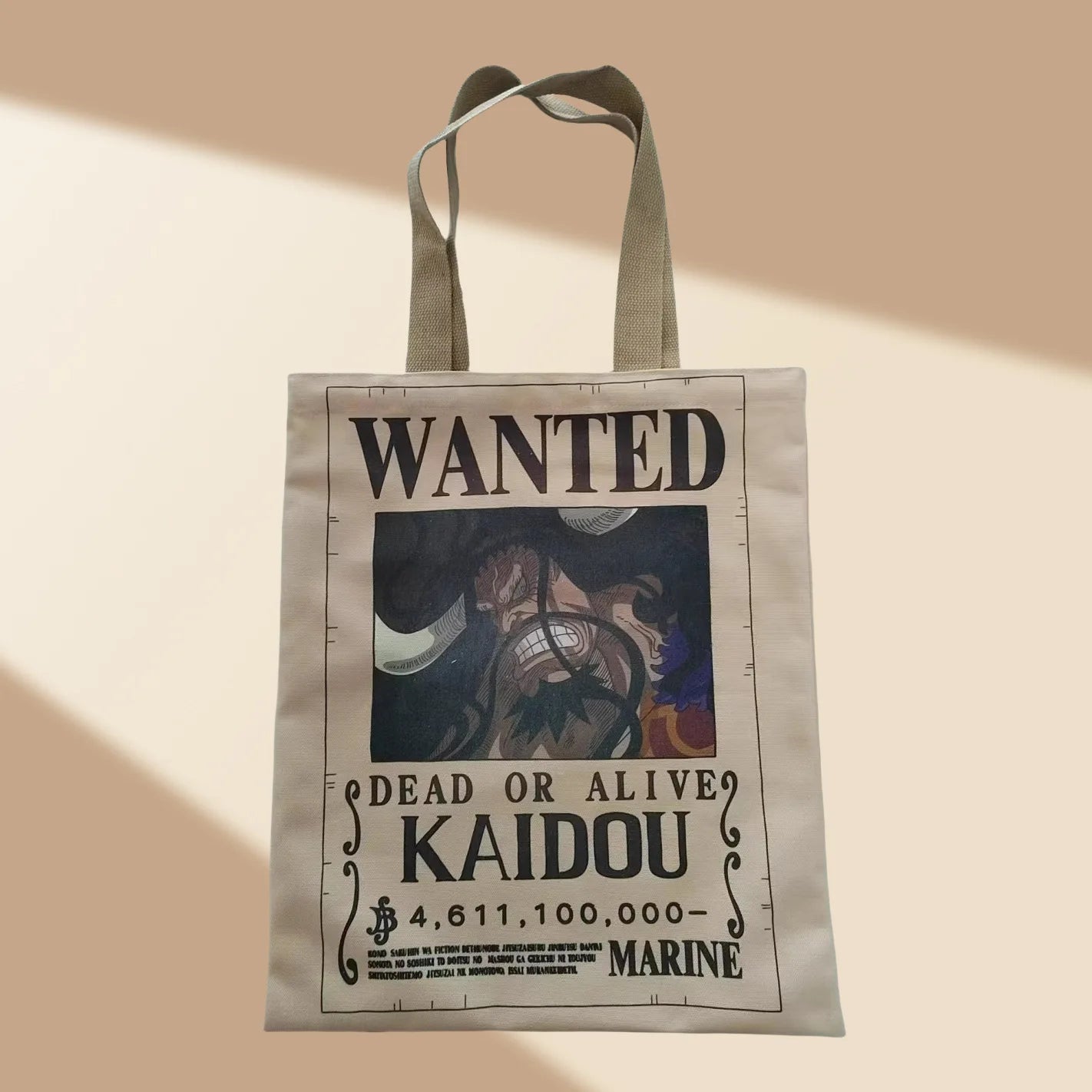 Borsa tote One Piece – Poster ricercato vintage di Kaido