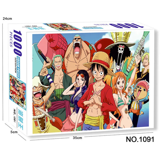 Puzzle One Piece da 1000 pezzi - Ritratto completo dell'equipaggio (grande formato)