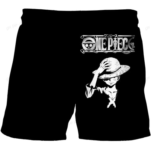 Bañador de One Piece - Silueta de Luffy Gear 5 (diseño negro)