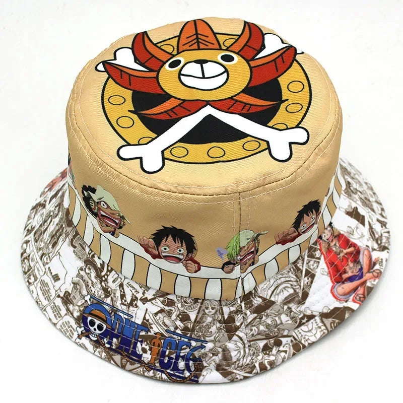 Cappello da pescatore monopezzo - Stampa integrale Mugiwara Crew