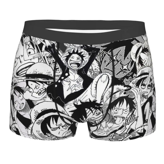 Boxer One Piece - Personaggi fanart in bianco e nero