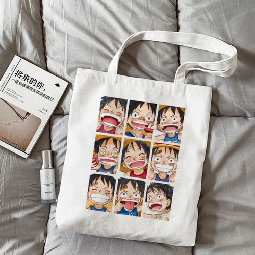 Bolsa de mano de One Piece: Luffy con cara de mosaico