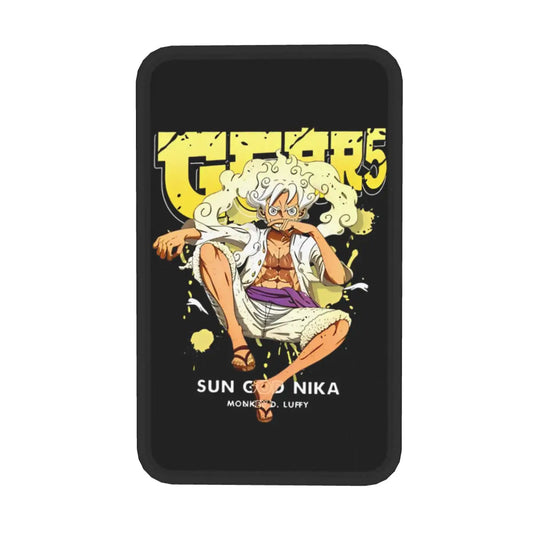 Copribracciolo One Piece - Silhouette di Luffy Gear 5 (design giallo e nero)