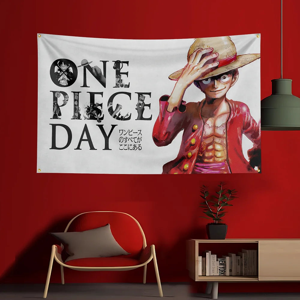 Poster di One Piece - Monkey D. Luffy "One Piece Day" (bianco)