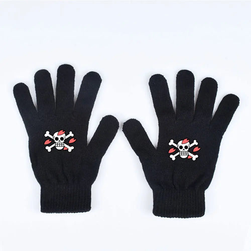 Gants One Piece – Skull Pirate Rouge Dents