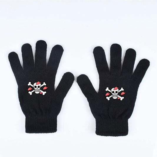 Gants One Piece – Skull Pirate Rouge Dents
