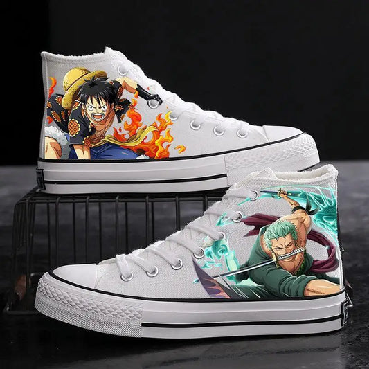 Zapatillas de lona de One Piece - Luffy y Zoro