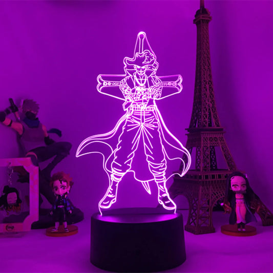 Luce notturna a LED One Piece - Silhouette di Trafalgar Law (viola)