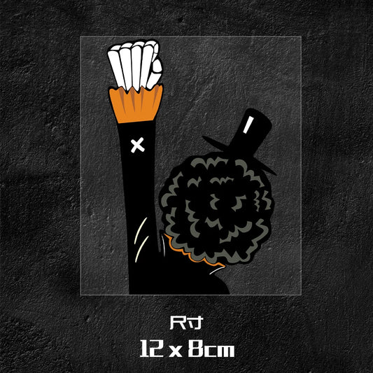 Adesivo One Piece - Silhouette Brook "Afro &amp; Cane" (12x8cm)