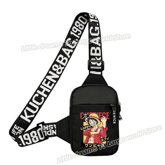 Bolso de hombro de One Piece: Ilustración colorida de Monkey D. Luffy