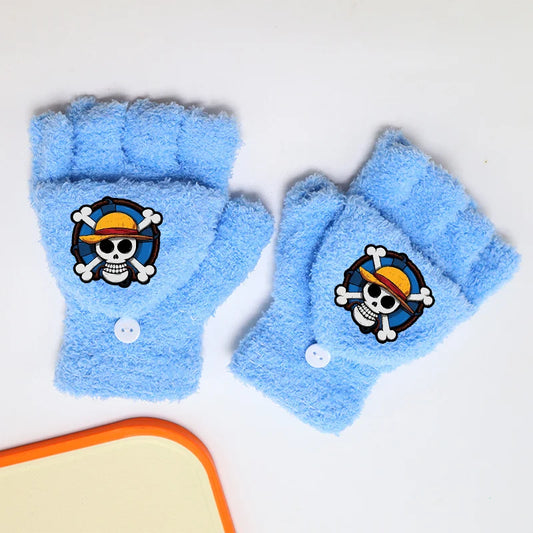 Guanti One Piece – Luffy Chibi Sfondo Blu