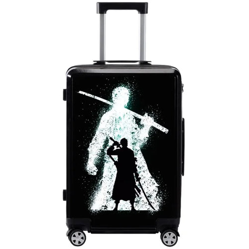 Maleta de One Piece - Silueta de Zoro Roronoa con espadas (negra)