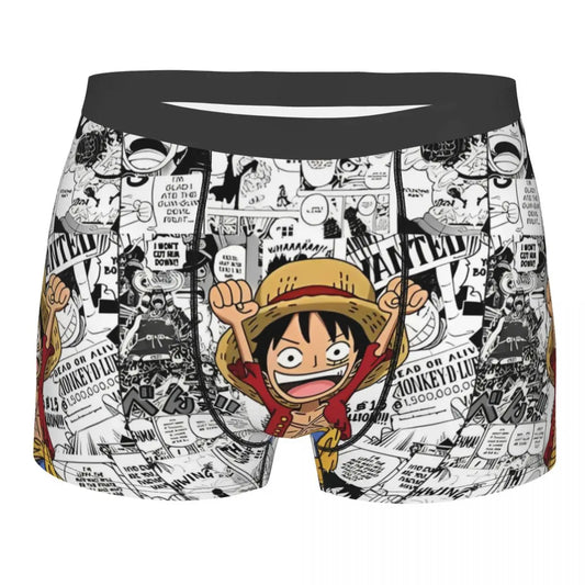 Boxer - Luffy Manga Bianco e Nero