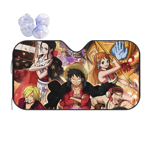 Par soleil de Voiture One Piece - Scène de Combat Équipage au Complet