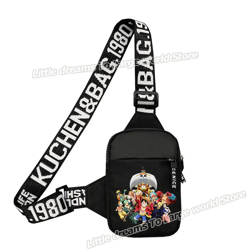 Bolso de hombro One Piece – Ilustración festiva de la tripulación de One Piece