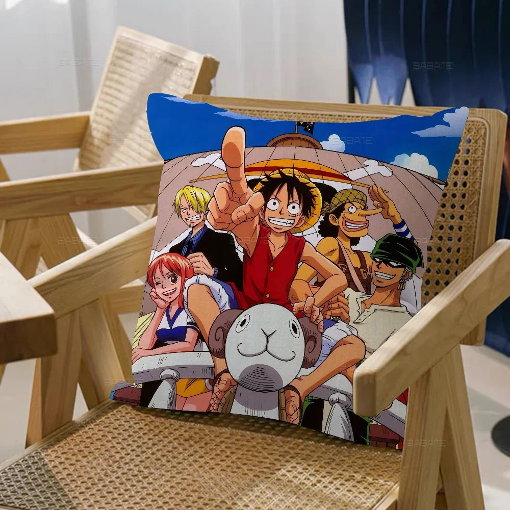 Housse de Coussin One Piece - Équipage Mugiwara Festif