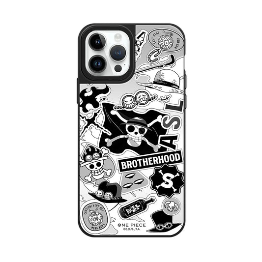 Custodia per iPhone One Piece – Illustrazione in bianco e nero