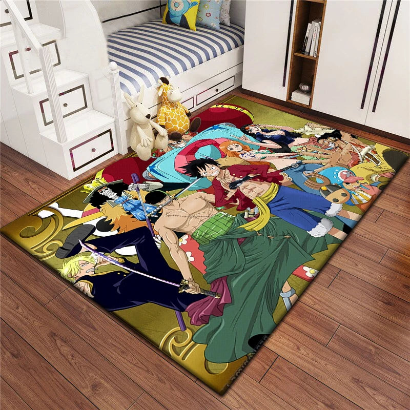 Tappeto One Piece - Stile anime Crew completo (modello per cameretta dei bambini)