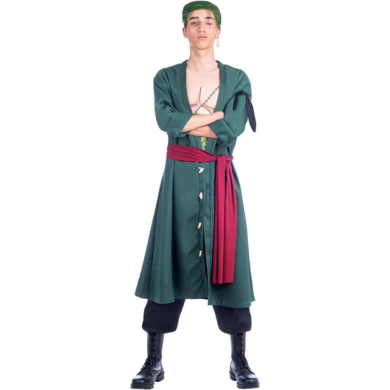 Disfraz de One Piece - Traje para adulto de Roronoa Zoro (estilo Wano Kuni)