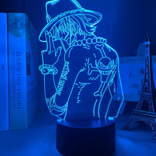 Lampada LED One Piece - Roronoa Zoro in meditazione (blu)