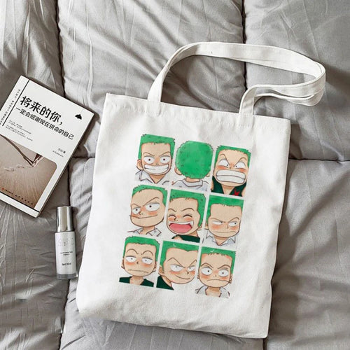 Bolsa de mano de One Piece: Caras y expresiones de Zoro