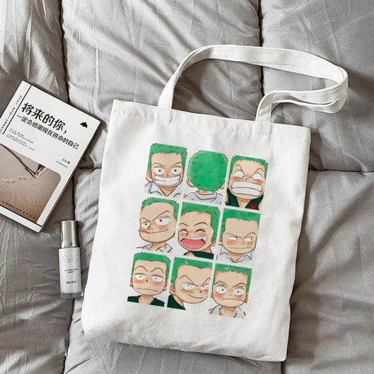 Borsa tote One Piece – Facce ed espressioni di Zoro