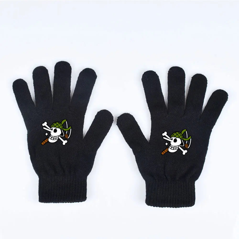 Guantes de One Piece – Calavera Pirata Huesos Verdes