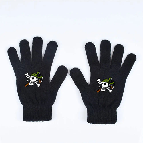 Guantes de One Piece – Calavera Pirata Huesos Verdes