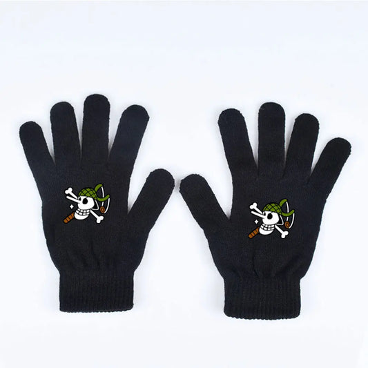 Guantes de One Piece – Calavera Pirata Huesos Verdes