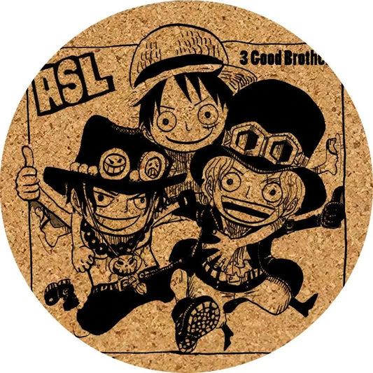 Dessous de Verre One Piece - Trio ASL (Ace, Sabo, Luffy) en Liège
