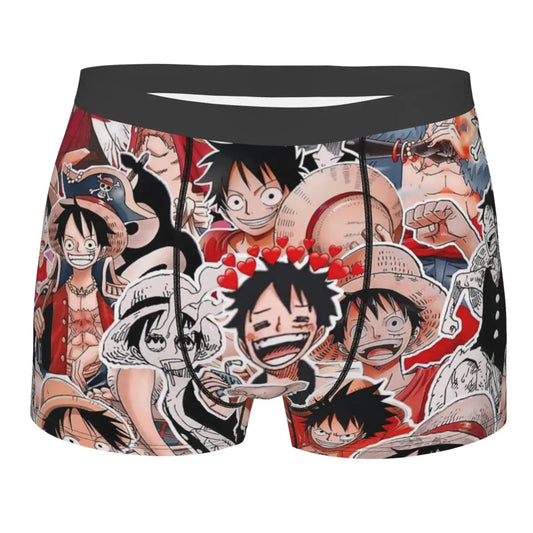 Boxer One Piece - Collage di personaggi manga (a colori)