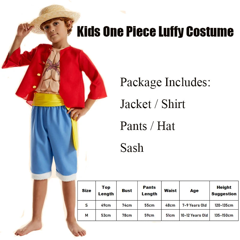Costume One Piece - Costume da Monkey D. Luffy per bambino (con cappello)