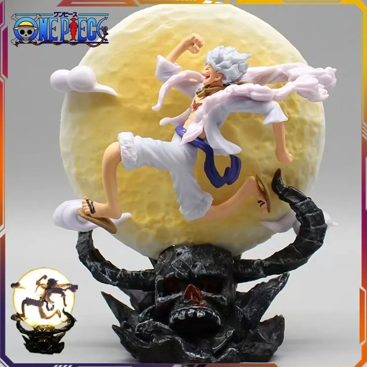Figurine One Piece - Monkey D. Luffy Gear 5 Nika (Sur Nuage - 14cm)