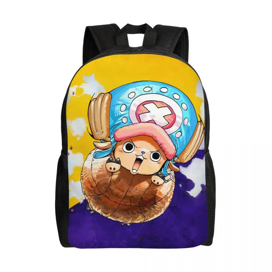 Mochila de One Piece de Tony Tony Chopper: alegre ilustración multicolor