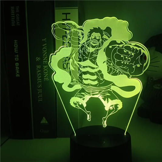 Lámpara de noche LED de One Piece - Pose clásica de Monkey D. Luffy (amarilla)