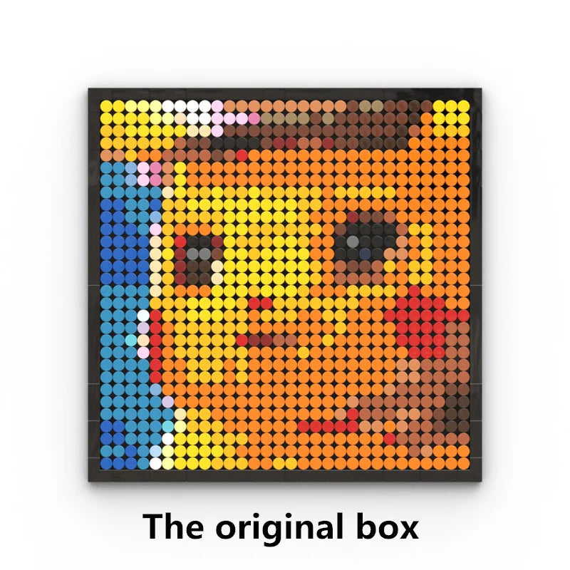 One Piece Pixel Art Mosaic Painting - Ritratto di Roronoa Zoro (mattoni)