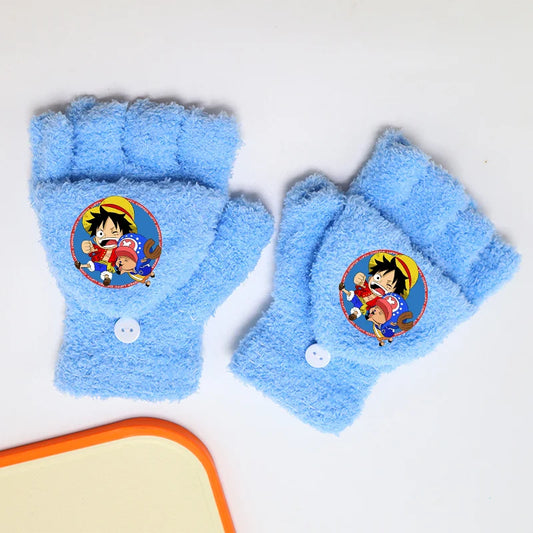 Guantes de One Piece – Medallón redondo de Luffy