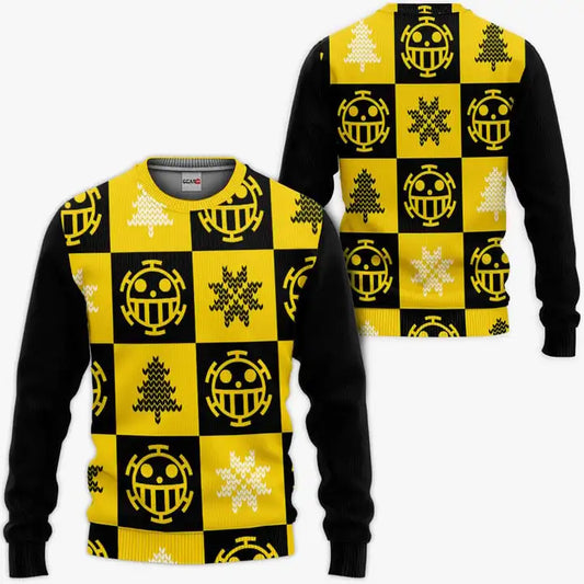 Maglione One Piece - Design Pirata e Inverno (Giallo)