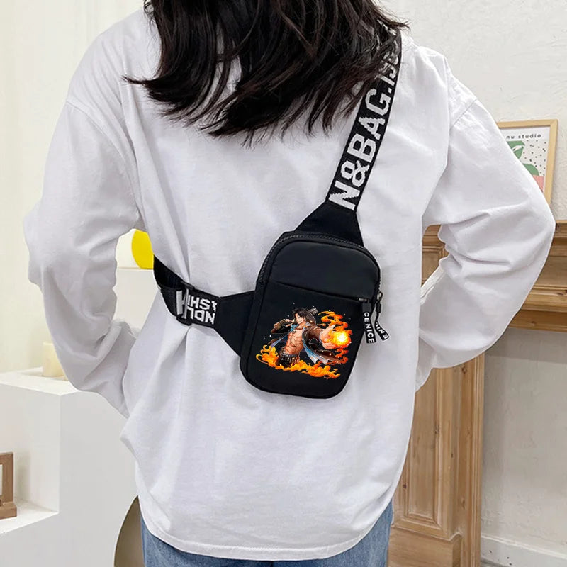 Bolso de hombro One Piece – Ilustración festiva de la tripulación de One Piece