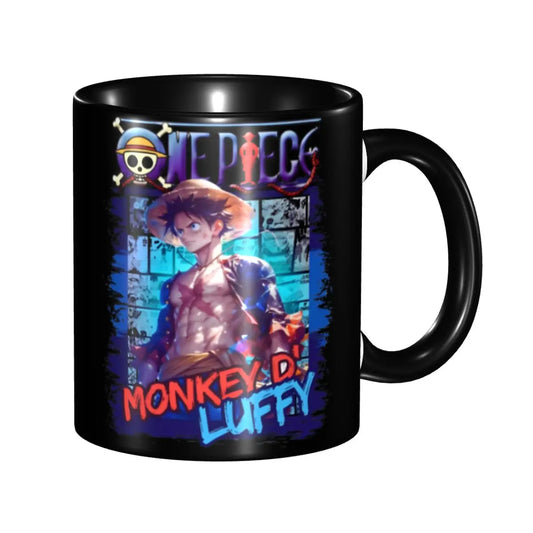 Mug One Piece - Luffy Rétro Style & Accessoires Bois