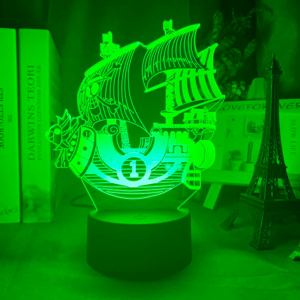 Lampada LED One Piece - Thousand Sunny Ship (verde)