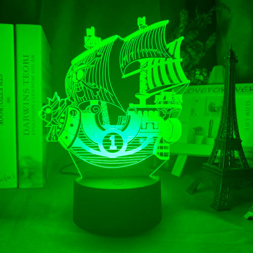 Lampada LED One Piece - Thousand Sunny Ship (verde)