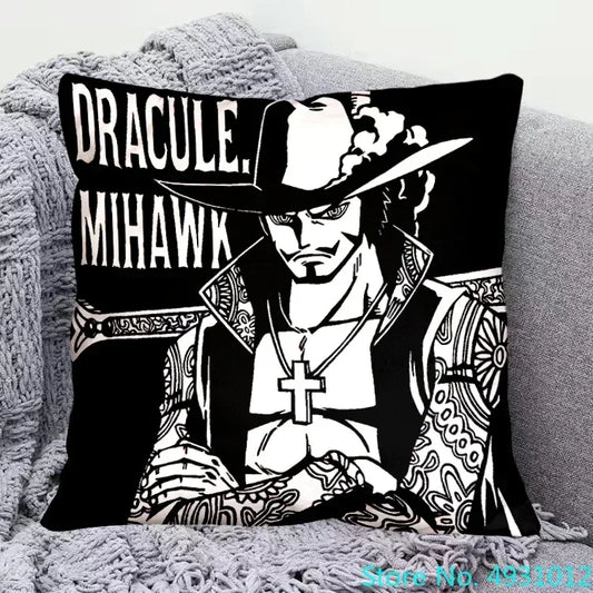 Housse de Coussin One Piece - Dracule Mihawk (Oeil de Faucon)