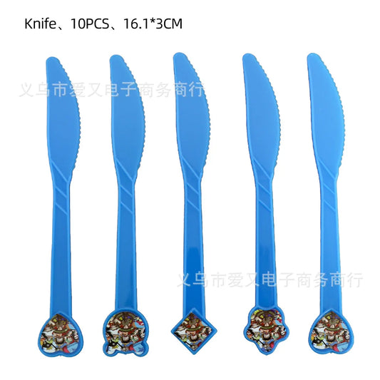 Set di coltelli One Piece da 5 pezzi - Decorazione da tavola per compleanno