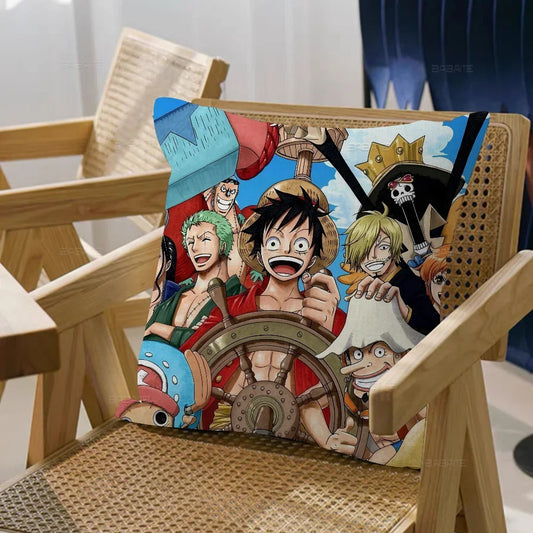 Housse de Coussin One Piece - L'Équipage au Complet (Scène de Groupe)