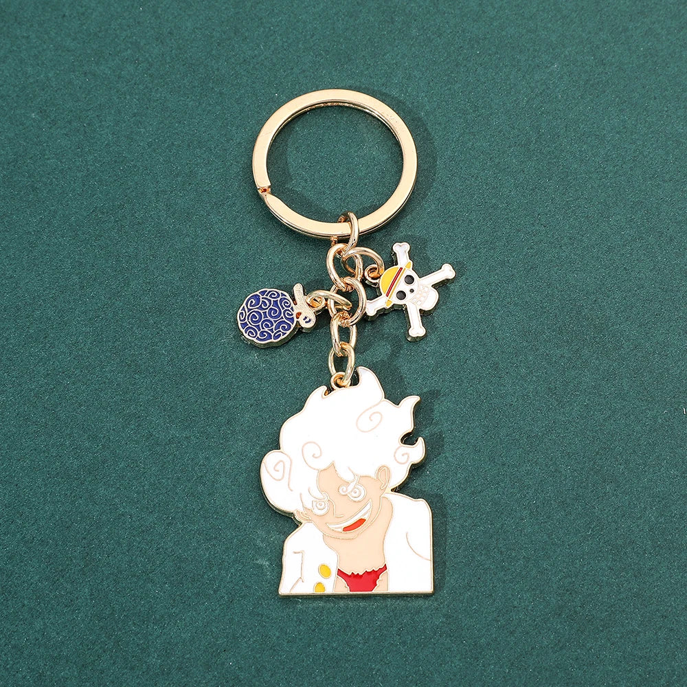 Portachiavi One Piece - Monkey D. Luffy Gear 5 Nika (smaltato)