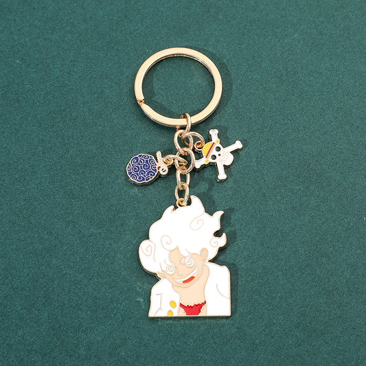 Portachiavi One Piece - Monkey D. Luffy Gear 5 Nika (smaltato)