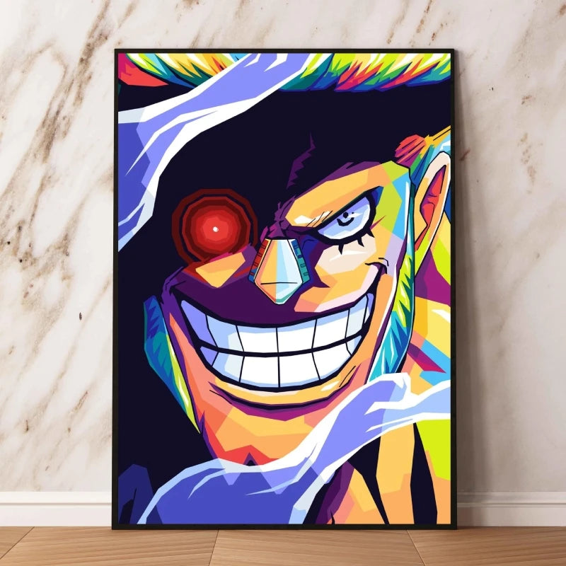 Pintura pop art de One Piece - Franky Regard