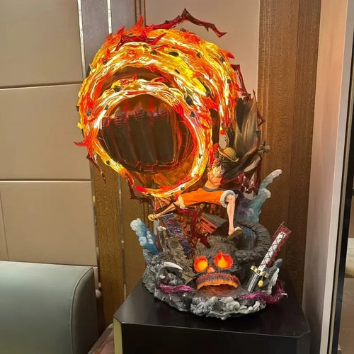 Statua di One Piece - Monkey D. Luffy (Effetto fuoco dinamico - Pugno di fuoco)